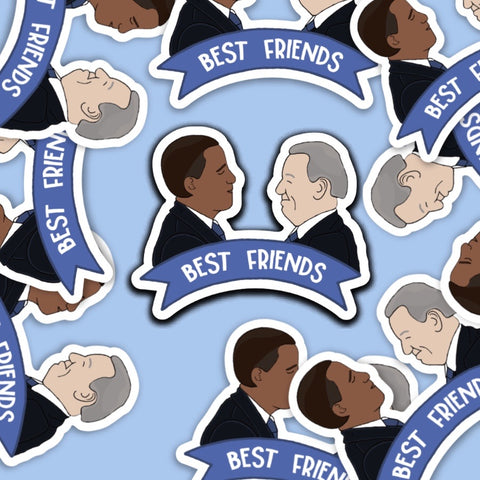 Obama and Biden Best Friends Vinyl Sticker