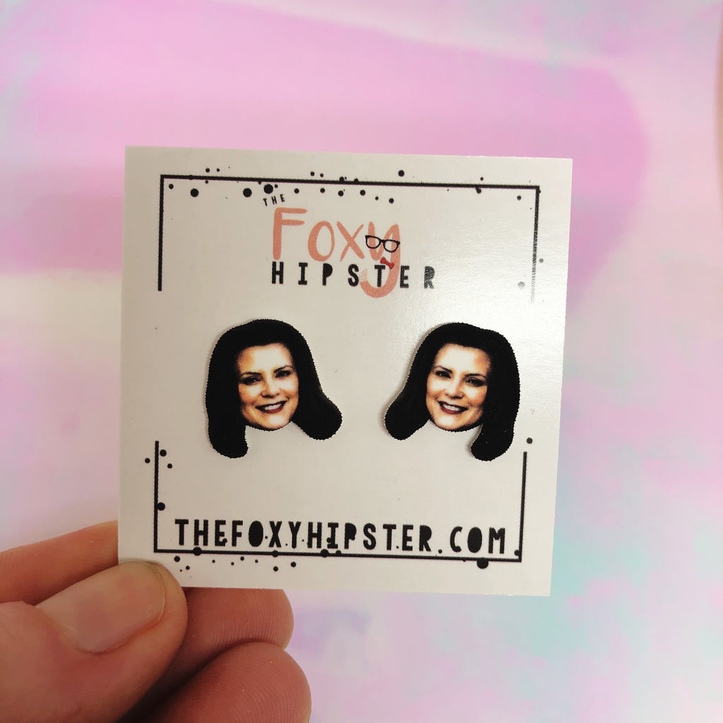 Governor Gretchen Whitmer stud Earrings