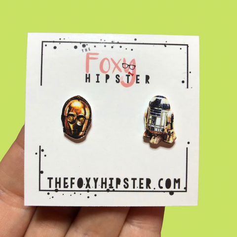 CP30 and R2D2 Stud Earrings
