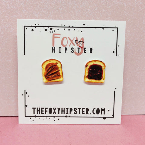 Peanut butter and jelly Stud Earrings