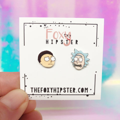 Rick and Morty Stud Earrings