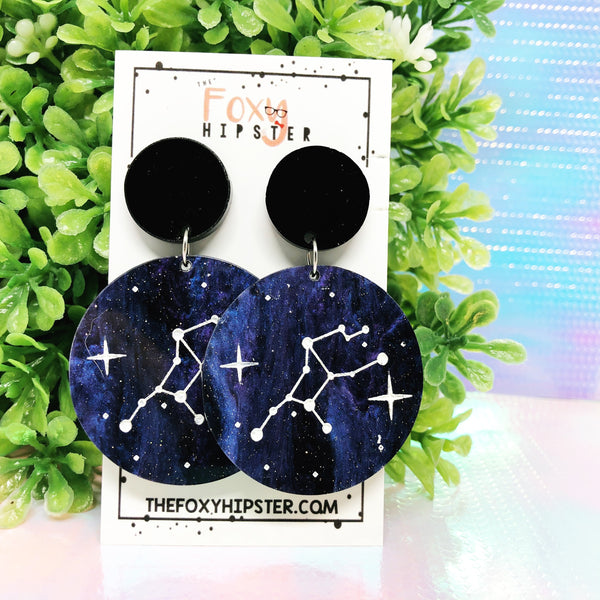 VIRGO Astrology Zodiac Constellation Dangle Drop Earrings