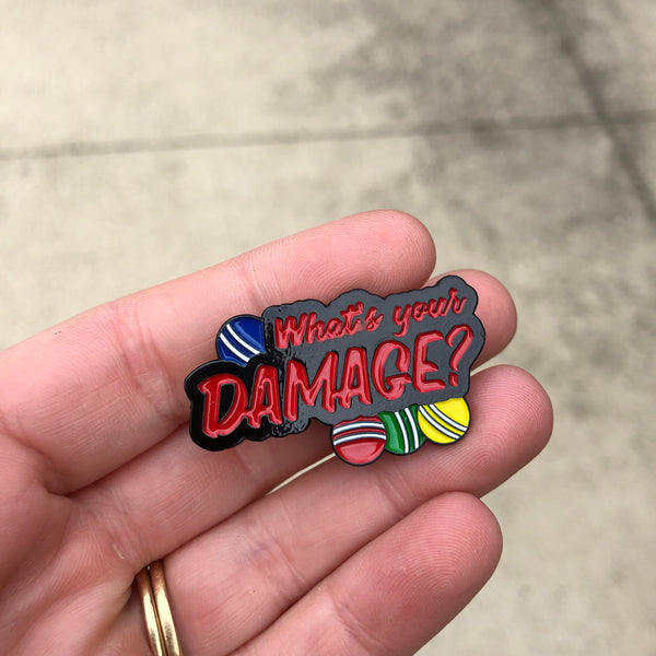 What’s your damage? Heathers Enamel Pin
