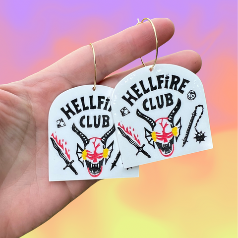 Hellfire Club Hoop  Earrings
