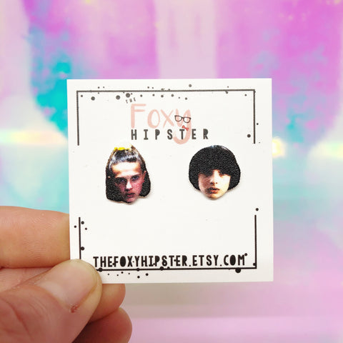 Stranger Things Mike and Eleven Inspired Stud Earrings