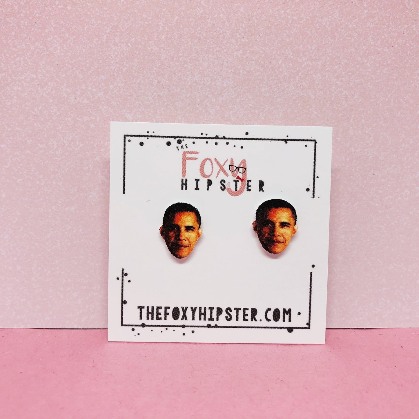 Barack Obama Stud Earrings