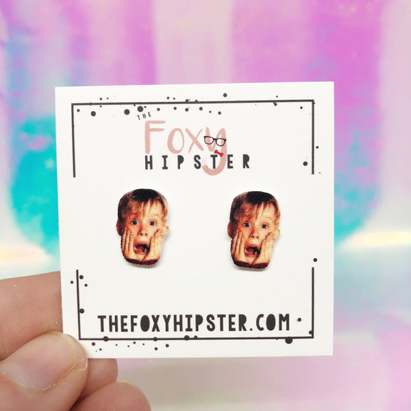 Home Alone Kevin Mcallister Stud Earrings