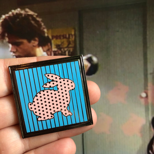 Full House Framed Bunny Wallpaper Enamel Pin