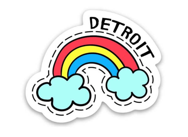 Detroit Rainbow Vinyl Sticker