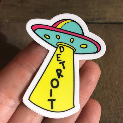 Detroit UFO Vinyl Sticker