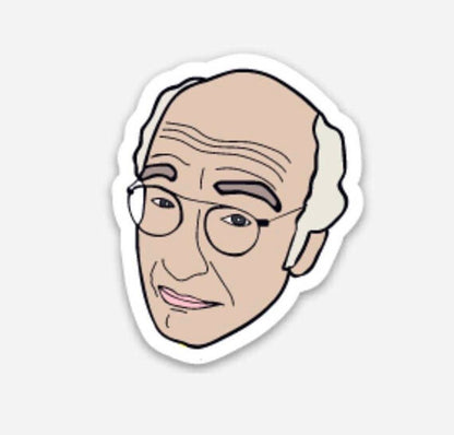Larry David Vinyl Sticker