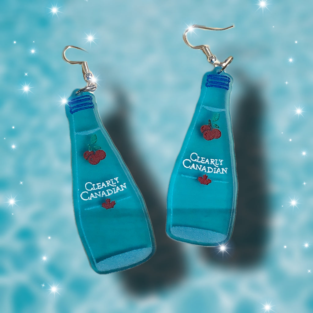 Clearly Canadian Fish Hook Dangle Earrings