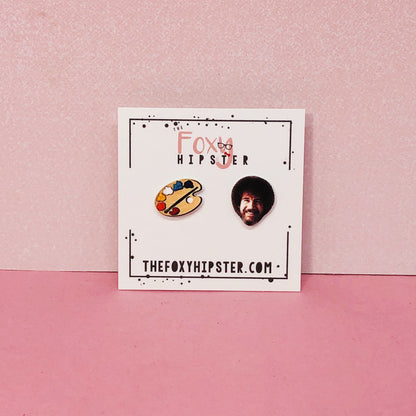 Bob Ross Stud Earrings