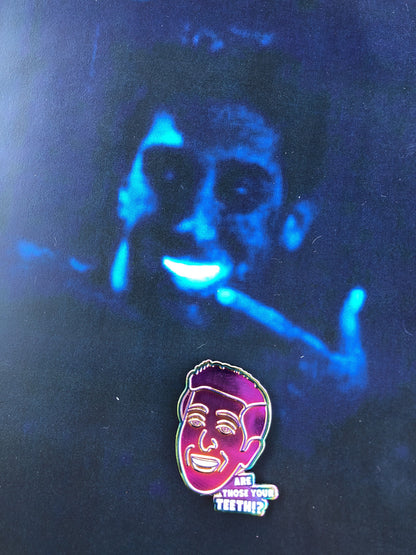 Ross- Are those your teeth?! Rainbow Enamel Pin