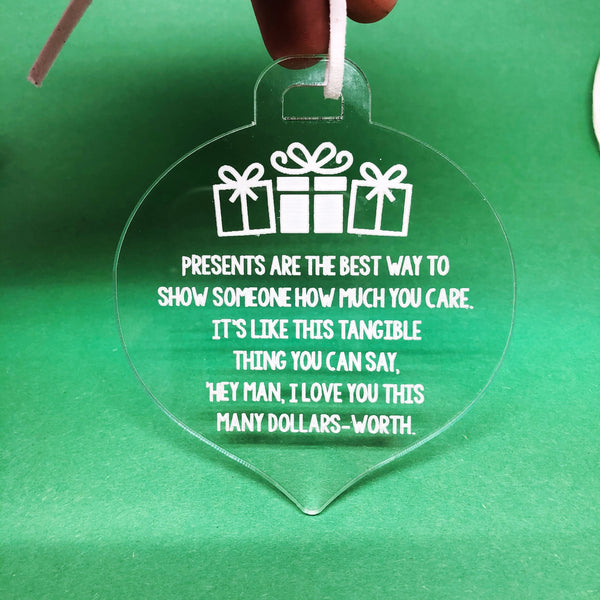 The Office Christmas Present Quote Ornament