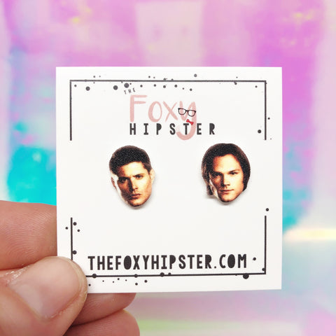 Sam and Dean Winchester Supernatural Inspired Stud Earrings