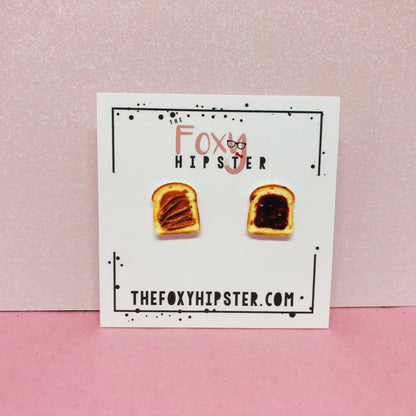 Peanut butter and jelly Stud Earrings
