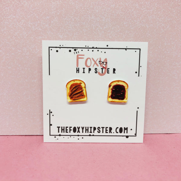 Peanut butter and jelly Stud Earrings