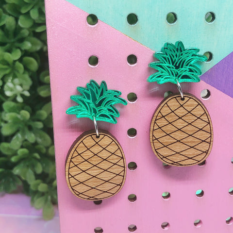Pineapple Fruit Dangle Earrings