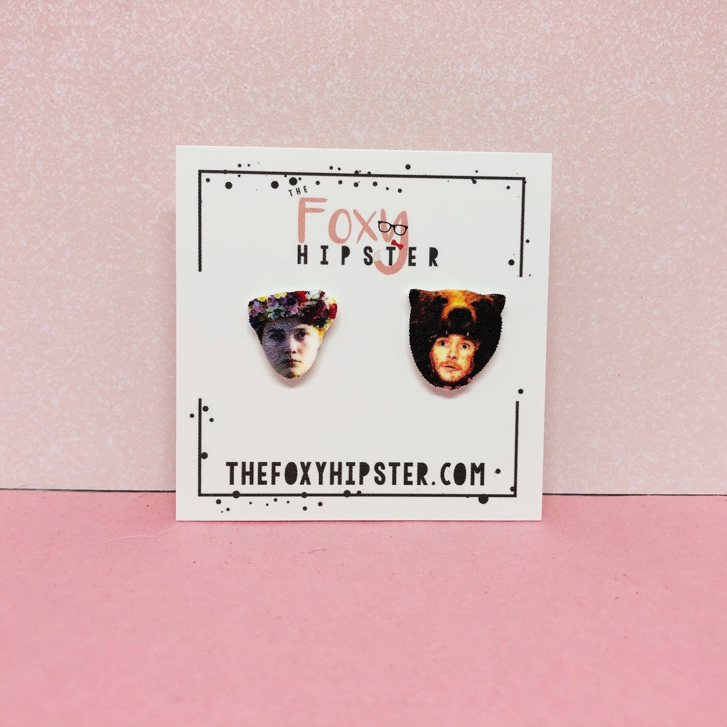 May Queen and Bear Earrings