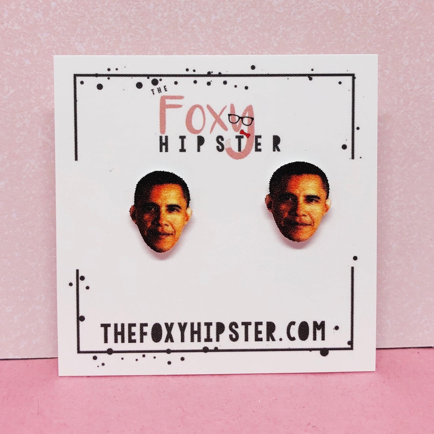 Barack Obama Stud Earrings