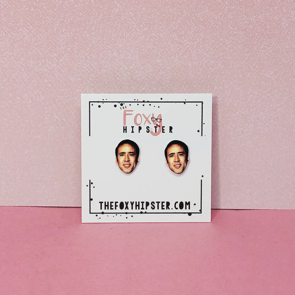 Nicholas Cage Stud Earrings