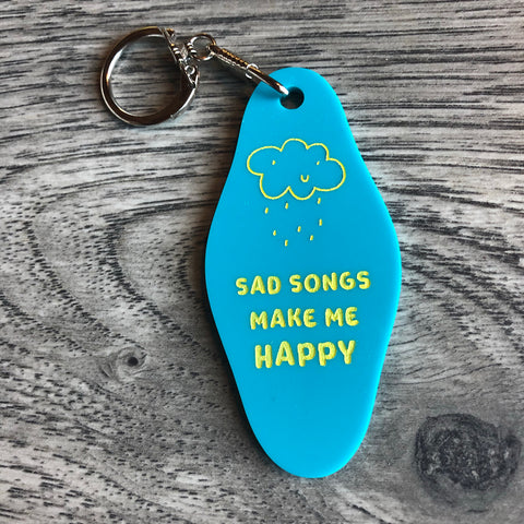Sad Songs Make Me Happy Keychain Emo
