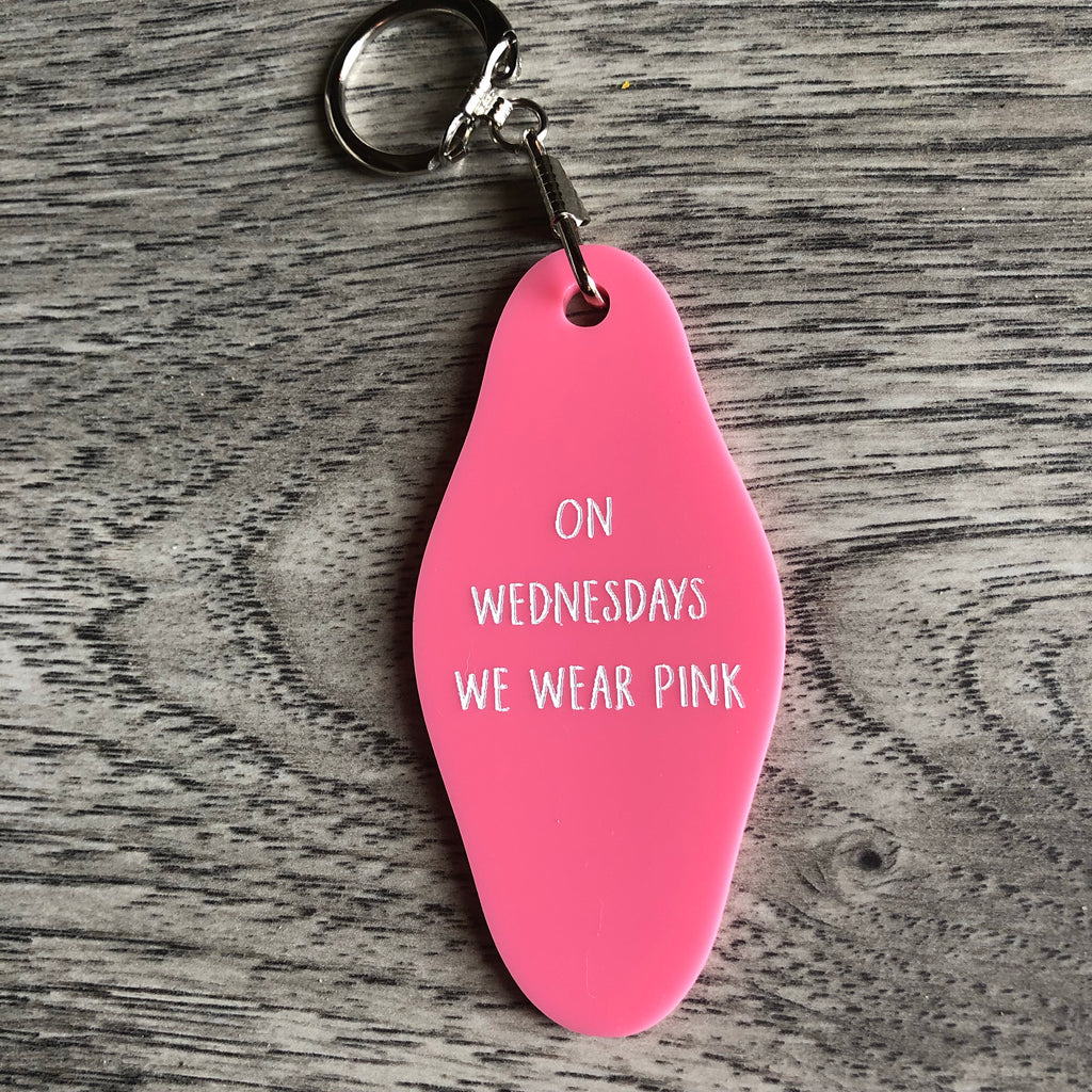 On Wednesdays We Wear Pink Keychain Mean Girls