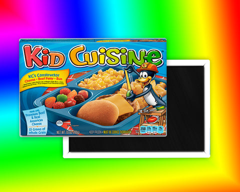 Kid Cuisine Hamburger Meal 90s Fridge Magnet